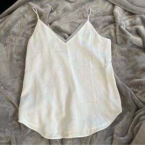 White V-neck tank top
